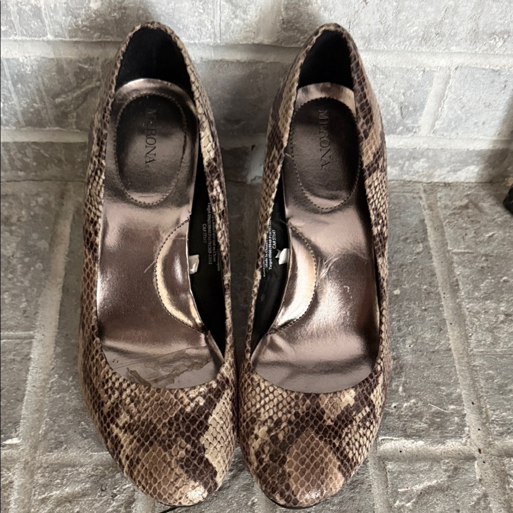 Merona Brown Snakeskin Heels